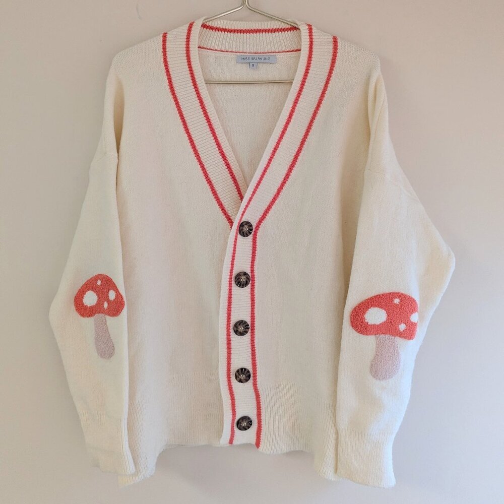 Mushroom Grandpa Oversized Cardigan sweater